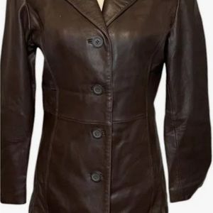 Adler Collection Vintage Dark Brown NZ Lambskin Women’s Leather Jacket
